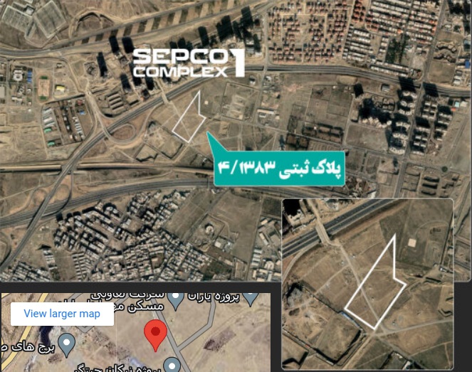 موقعیت پروژه سپکو در چیتگر